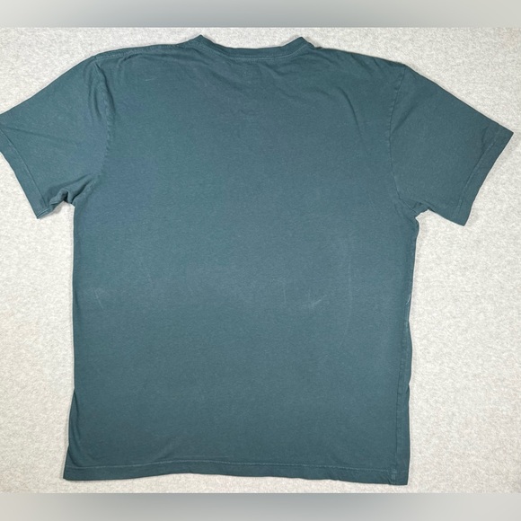 Guess Teal Distressed Short Sleeve Graphic T Shirt US Large - Picture 3 of 3